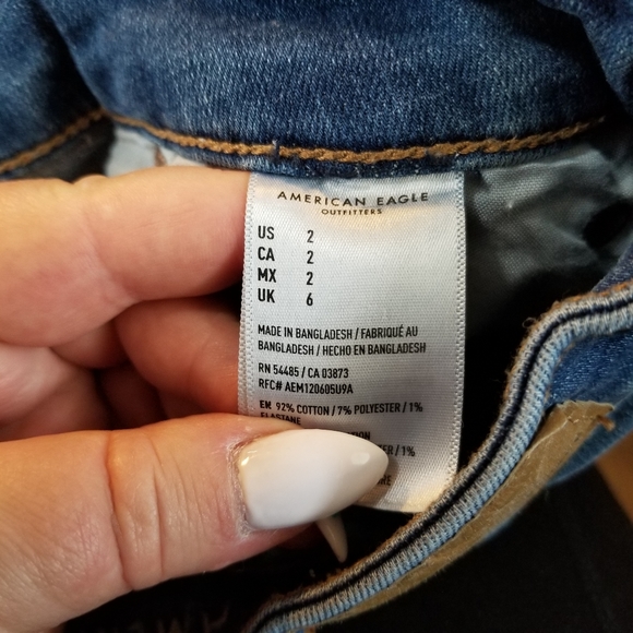 AMERICAN EAGLE SUPER STRETCH DENIM SHORTS - Picture 5 of 5